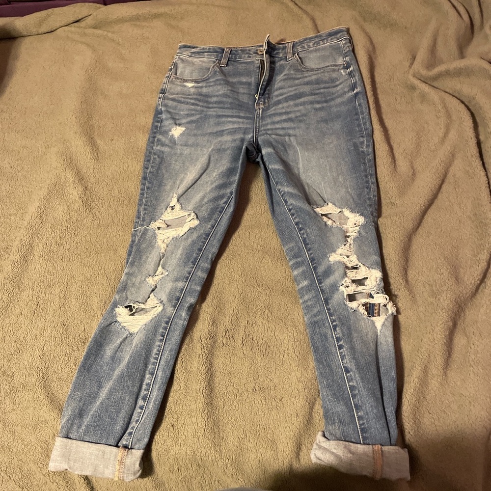 cute ripped jeans american eagle